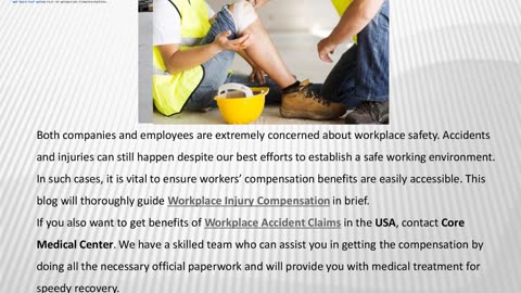 What Is Workplace Injury Compensation?