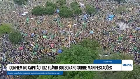 Confiem no capitão’ diz Flávio Bolsonaro sobre manifestações