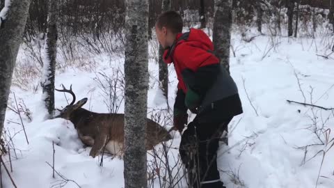 12 year old shoots first deer