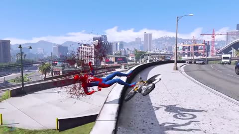 GTA 5 SPIDERMAN Ragdolls & Parkour Fails Episode 02 (Euphoria Physics)