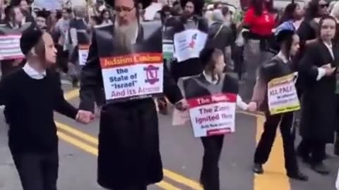 ►❌⚔️🇵🇸Orthodox Jews march in Washington DC, expressing solidarity with Palestinians