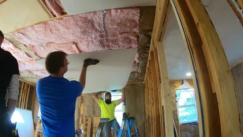 Starting sheetrock on the 2nd floor 10-2022