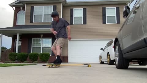 Cleaning Up Some Skateboard Tricks With a Broomstick - Driveway Sessions