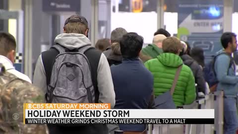 Winter weather causes flight cancellations, dangerous driving conditions during Christmas weekend