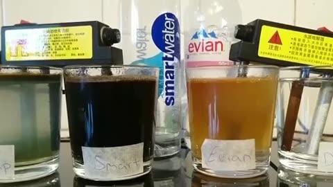 Heavy metal test with bottled and tap water.