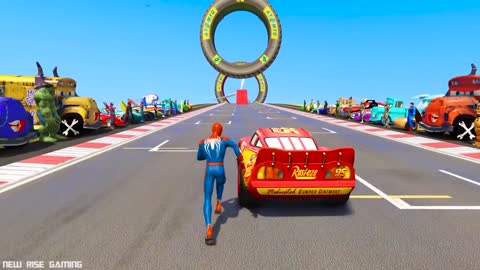 SPIDERMAN McQueen Ramp Challenge JUMP