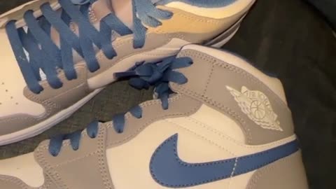 AIR JORDAN 1 MID "TRUE BLUE" INSTOCK NOW👟👟💴 Link bol :- #short# #viral #video