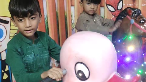 Kids fun land kids enjoying funny video