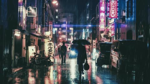 ♫ Lo-Fi ♫ Tokyo ♫ Night Rain ♫ Calm & Relaxing ♫ Rain ♫