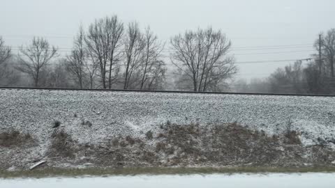 Racing a Locomotive on an icy road on 340S in Berryville Virginia listening to Sinatra