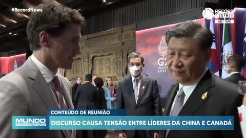 Discurso causa tensão entre líderes da China e Canadá