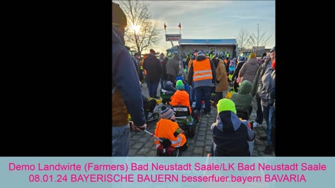 Demo Landwirte (Farmers) Bad Neustadt/Bavaria 08. Januar 24