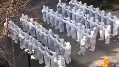 The China Covid Corp dancing with joy as they tyrannize their poor citizens