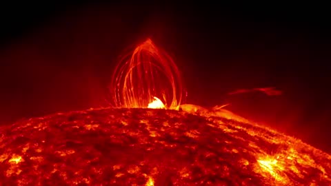 NASA | Fiery Looping Rain on the Sun