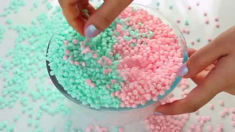 satisfying slime ASMR mixing Random cute