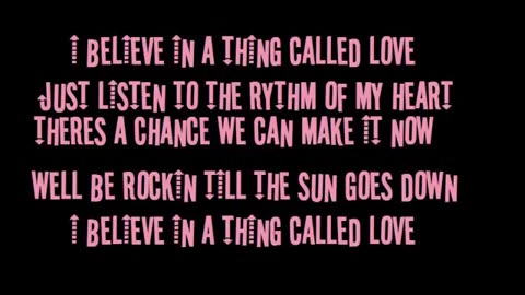 I BELIEVE IN A THING CALLED LOVE THE DARKNESS LYRICS