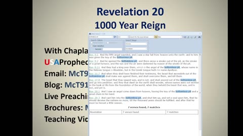 Bible Teaching: Revelation 20 (1000 Reign) Part 40