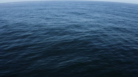 Aerial shot of calm blue sea