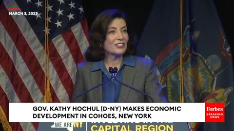 New York Gov. Kathy Hochul Promotes Economic Development In Cohoes