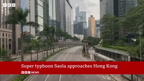 .Super typhoon Saola moves closer to mainland China - BBC News