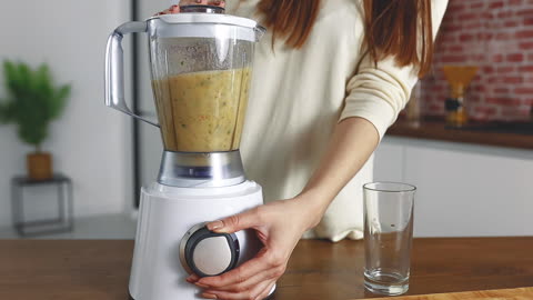 Blender With Fruits And Vegetables, Cooking Detox Smoothie Juice