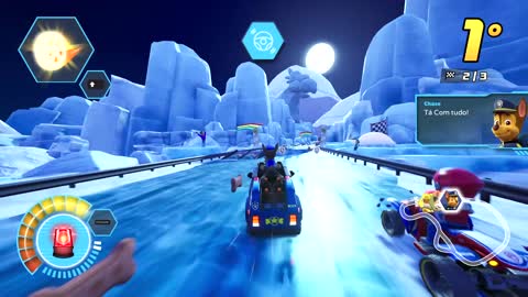 Paw Patrol Grand Prix Race 7 - Filhotes na Estrada de Gelo - Resort de Snowboard do Jake