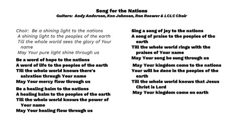 Song for the Nations