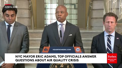 BREAKING NEWS: NYC Mayor Eric Adams Gives Update On Air Quality Amidst Canadian Wildfire Smoke