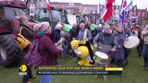 Netherlands: Thousands protest against Covid-19 curbs in Amsterdam