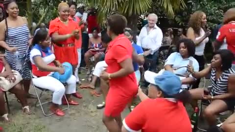 Black women enjoying themselves with hot dance