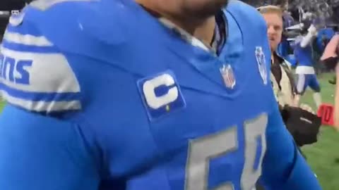 The Lions CELEBRATE after Wild Card win vs. Rams | Detroit Lions #shorts