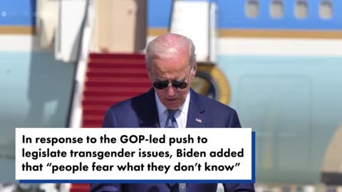 Biden calls curbs on treatment for trans kids 'outrageous,' 'immoral'