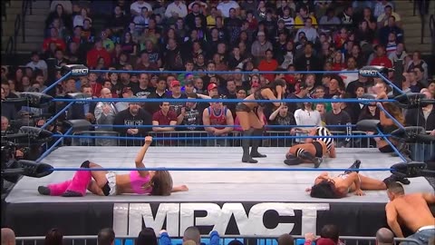 Velvet Sky and Mickie James vs. Tara and Gail Kim