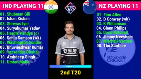 India Playing 11 India vs New Zealand 2nd T20 Playing 11 IND vs NZ playing 11 Comparison