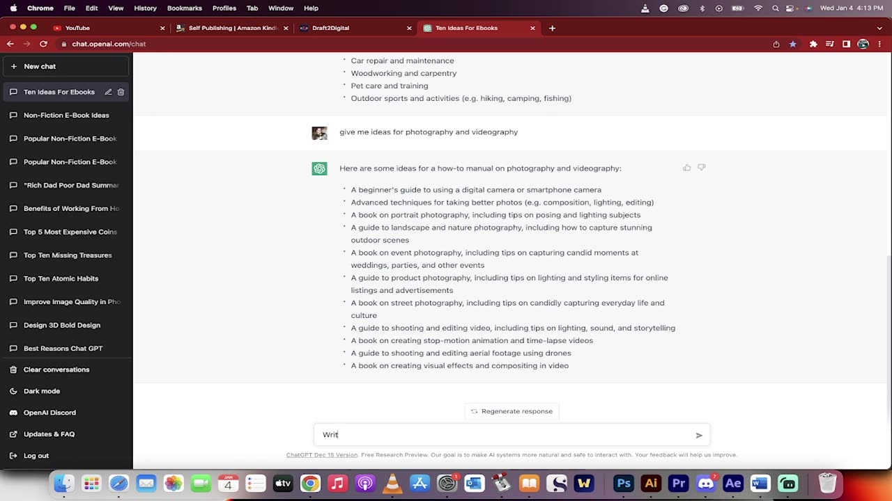 How To Create Ebooks With Chat GPT Sell And Generate Passive