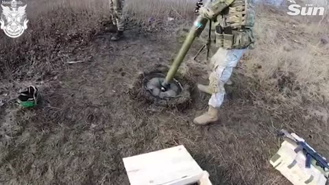 Ukrainian soldiers push back Russian attack in Bakhmut using Mortars