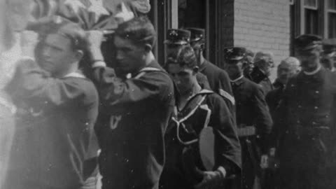 Transporting President McKinley's Casket By Train In Canton, Ohio (1901 Original Black & White Film)