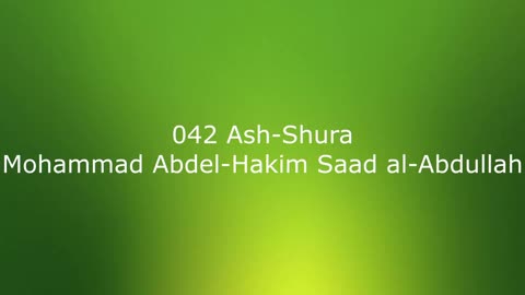 042 Ash-Shura - Mohammad Abdel-Hakim Saad al-Abdullah