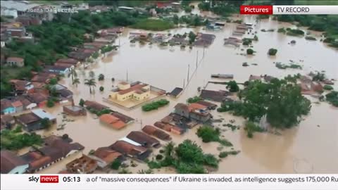 Weather Events 2021 - Deadly floods and landslides (Brazil) - Sky News - 13th December 2021