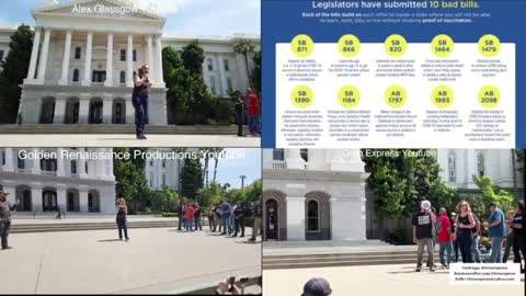 The People's Convoy protest at the California Capitol 4/18/2022