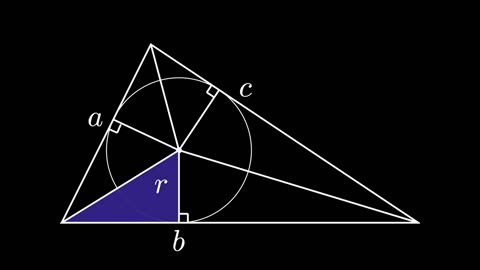 Area of triangle using inradius.