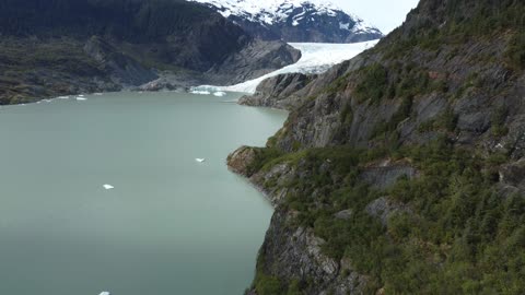 Mendenhall Glacier and Nugget Falls, Alaska (Unedited B Roll)