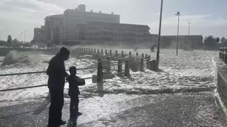 Rough seas at Mouille Point, Cape Town