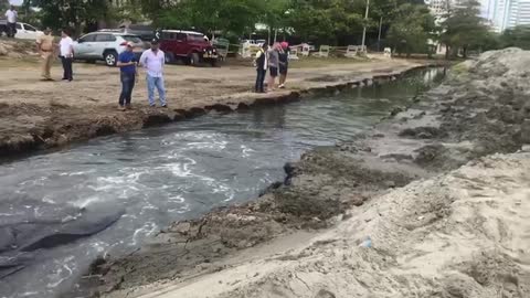 Motobomba en El Laguito