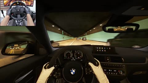 10.BMW M2 & M3 Cutting through heavy traffic - Assetto Corsa - Thrustmaster TX