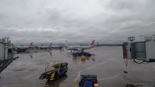 Time lapse at a major airport