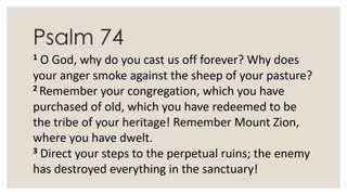 Psalm 74 Devotion