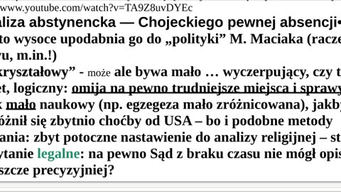 §„Kwalifikacje Chojecki’ego” vs§Sąd RP/połączenie „równości§rel” z C. tworzy HIPOKRYZJĘ C.|§baptyści