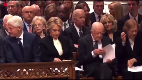 Bush funeral secret envelopes Clinton