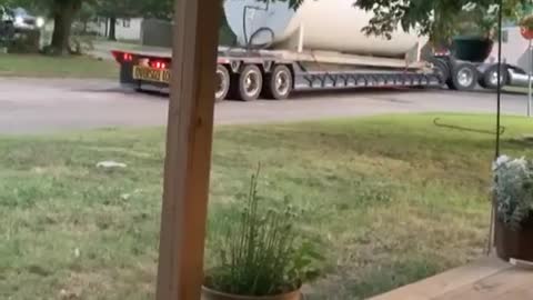 Reversing Truck Takes out the Town's Power